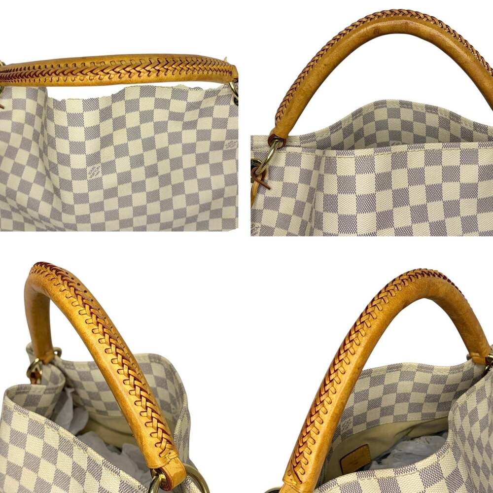 Louis Vuitton Artsy MM Damier Azur Hobo Shoulder Bag with Braided Top Handle COA - Picture 14 of 15